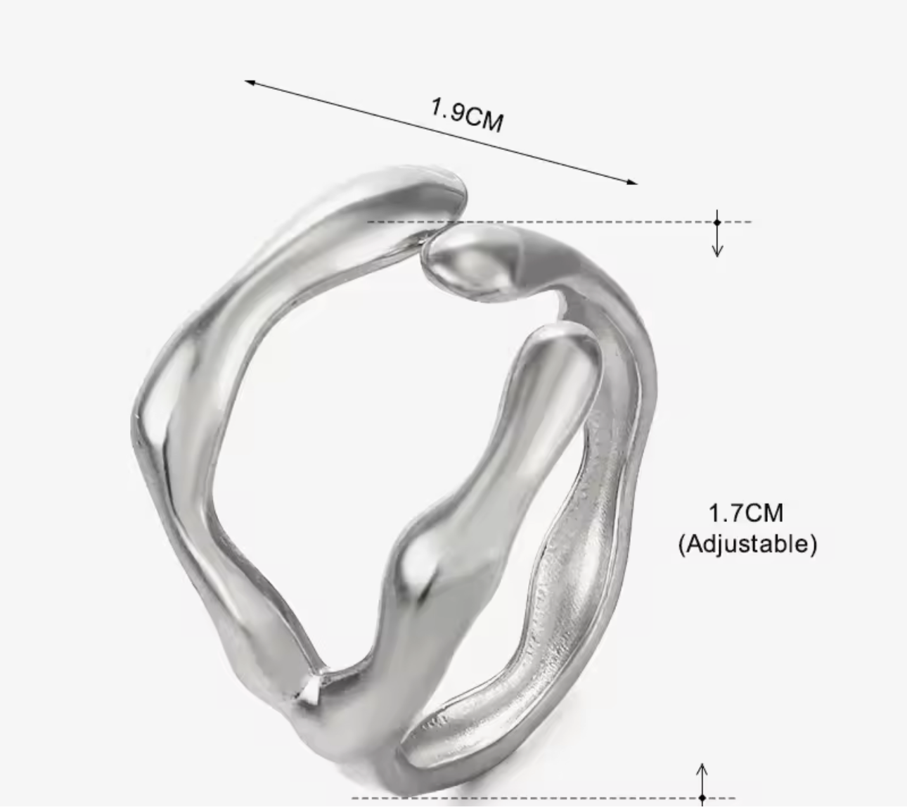 ANILLO DE PLATA CON GUIJARRO ENVUELTO