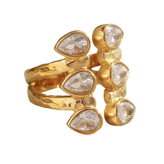 OPALINE RING- Gold filled