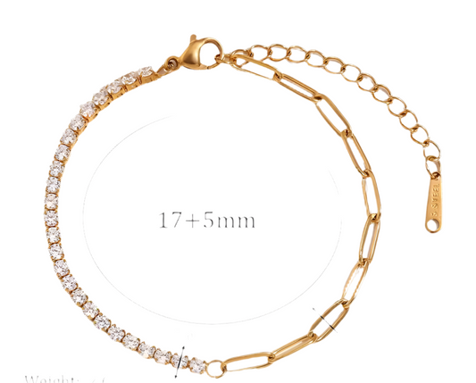 ZERAPHINA TENNIS BRACELET - Gold Filled