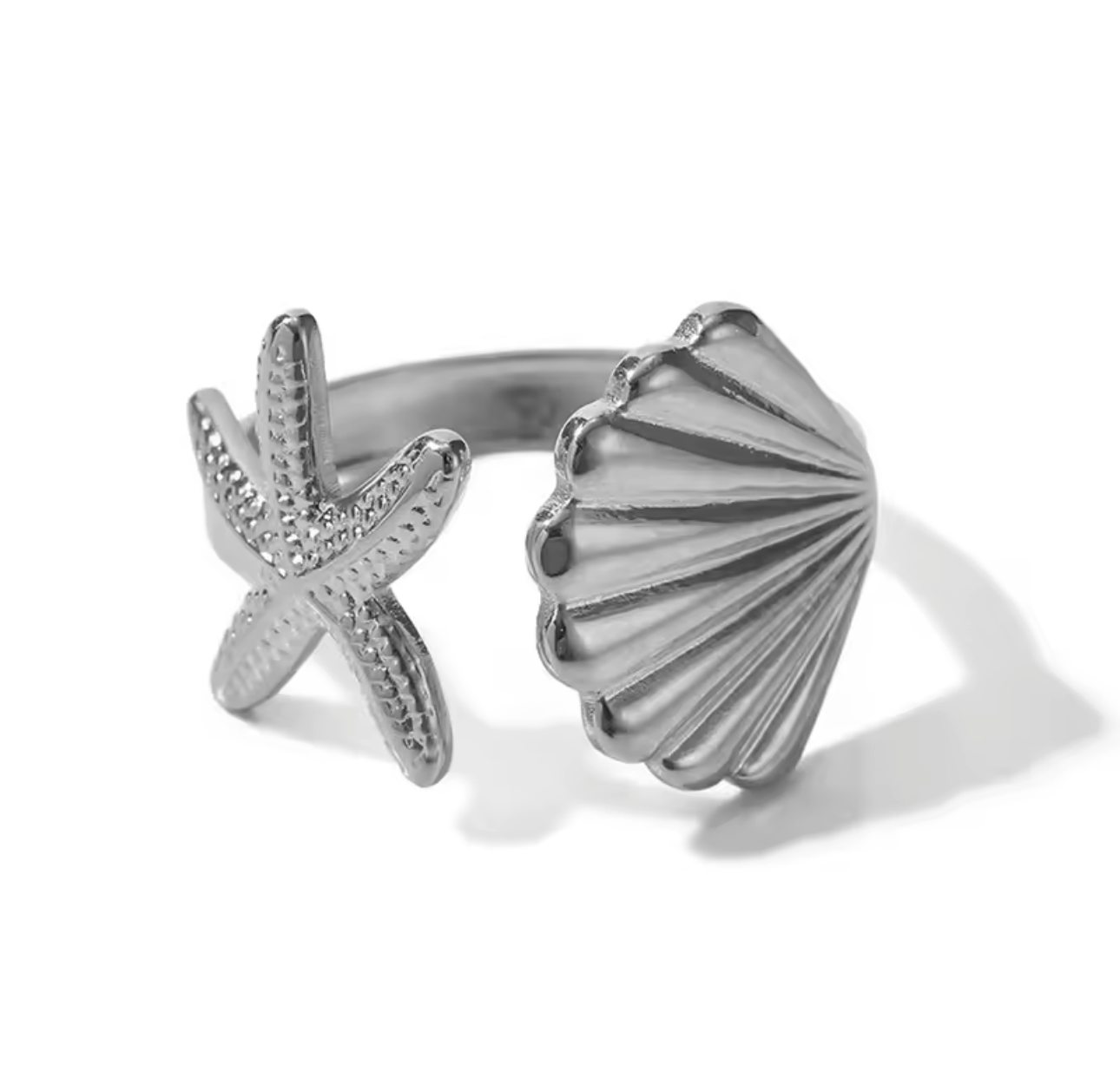 ANILLO DE CONCHA DE ESTRELLA DE MAR