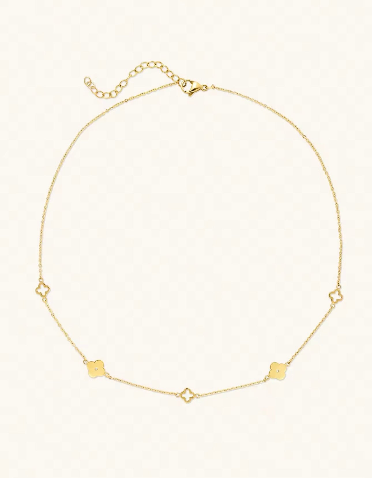 CLOVER NECKLACE & BRACELET SET