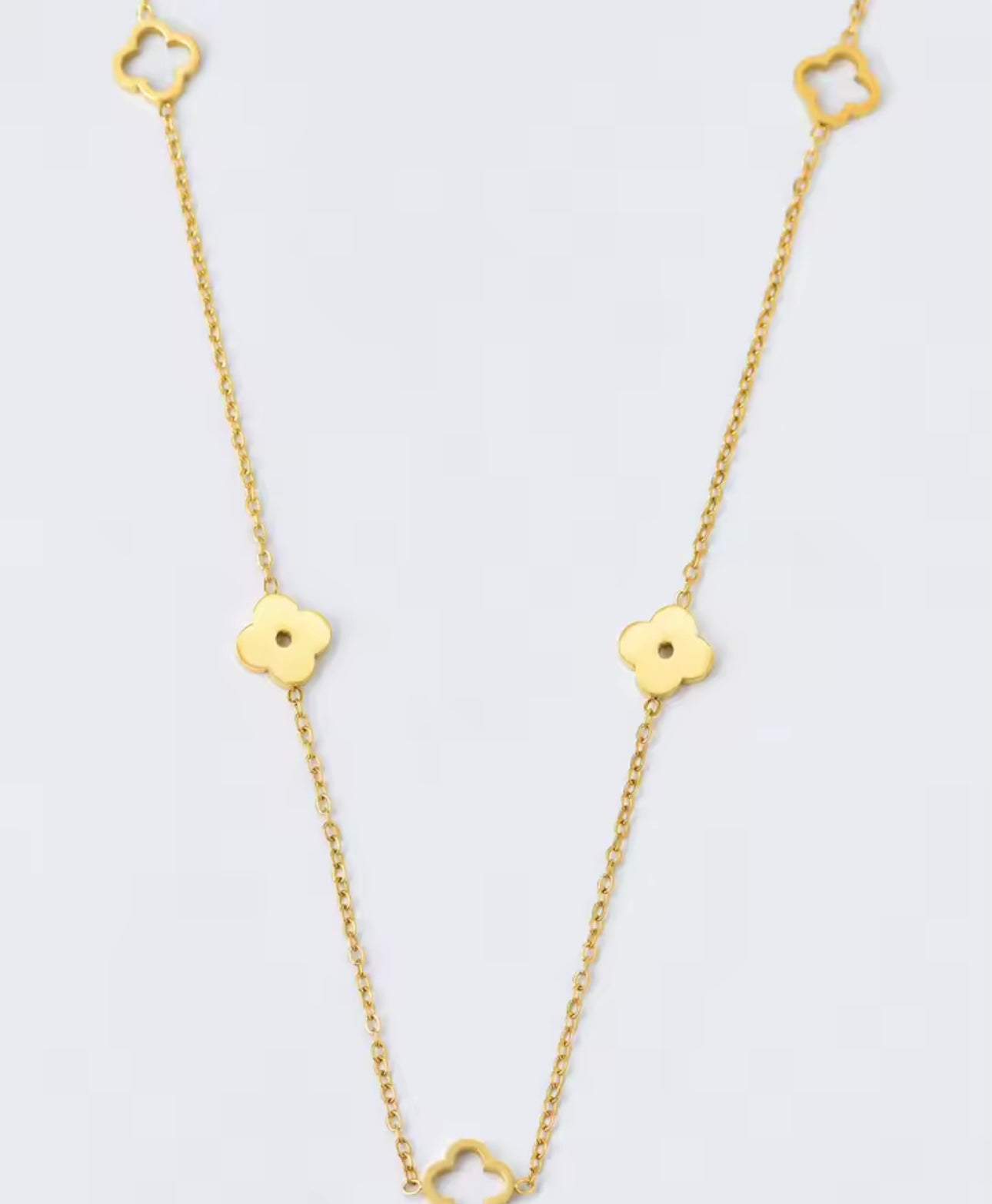 CLOVER NECKLACE & BRACELET SET