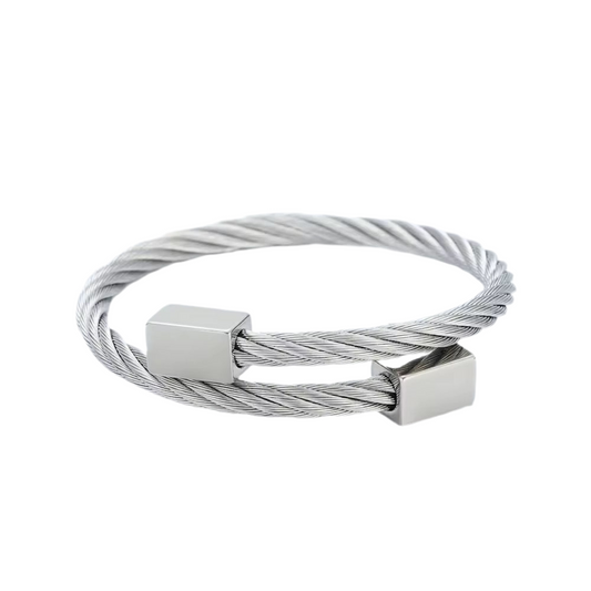 PULSERA DE CABLE DE TORSIÓN DE OBSIDIANA