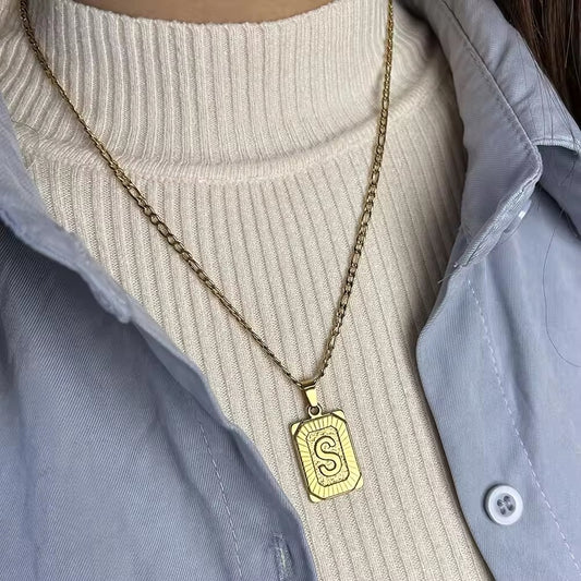 ANA INITIAL NECKLACE-Gold filled