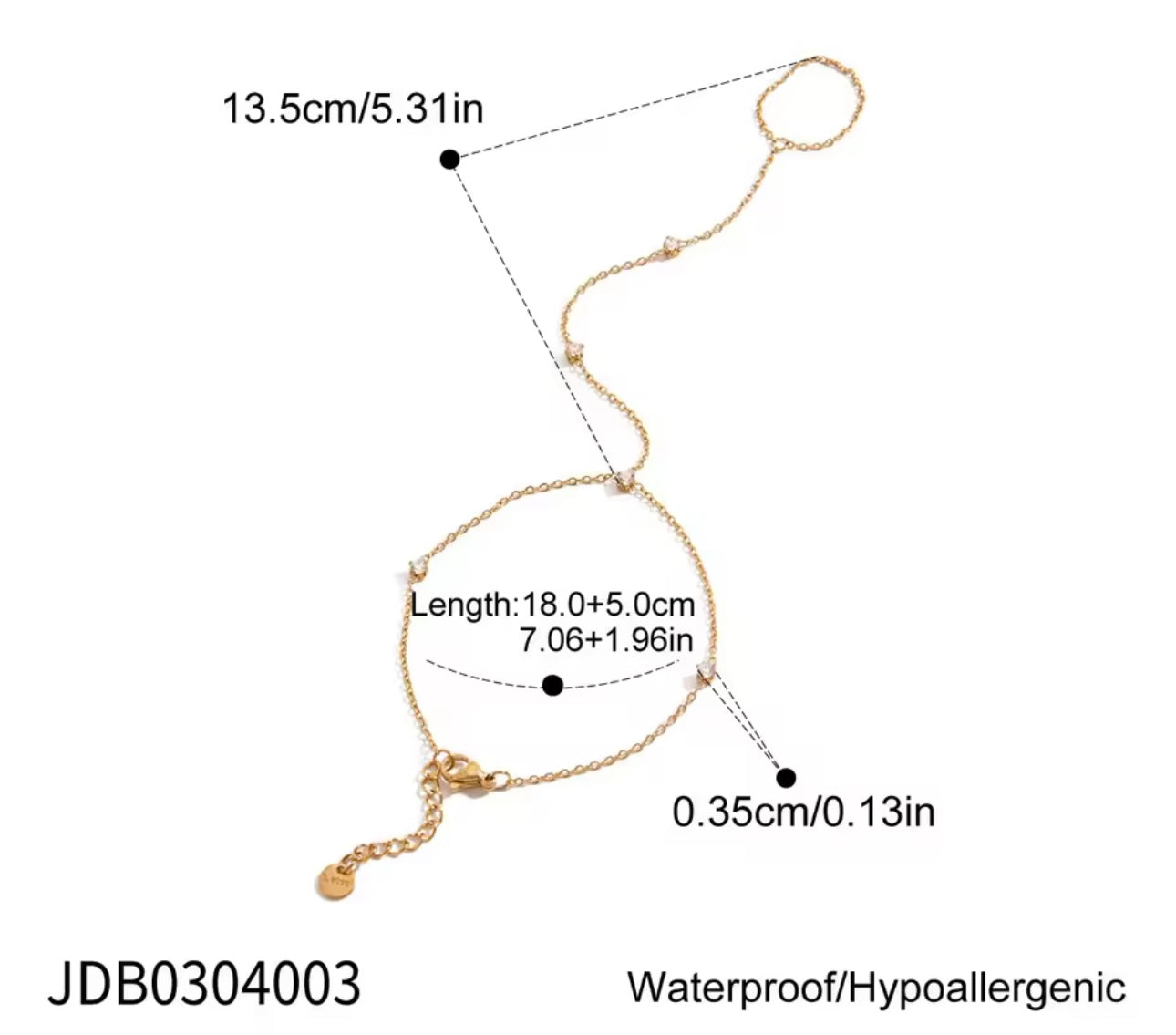 CADENAS DE MANO CON TIARA