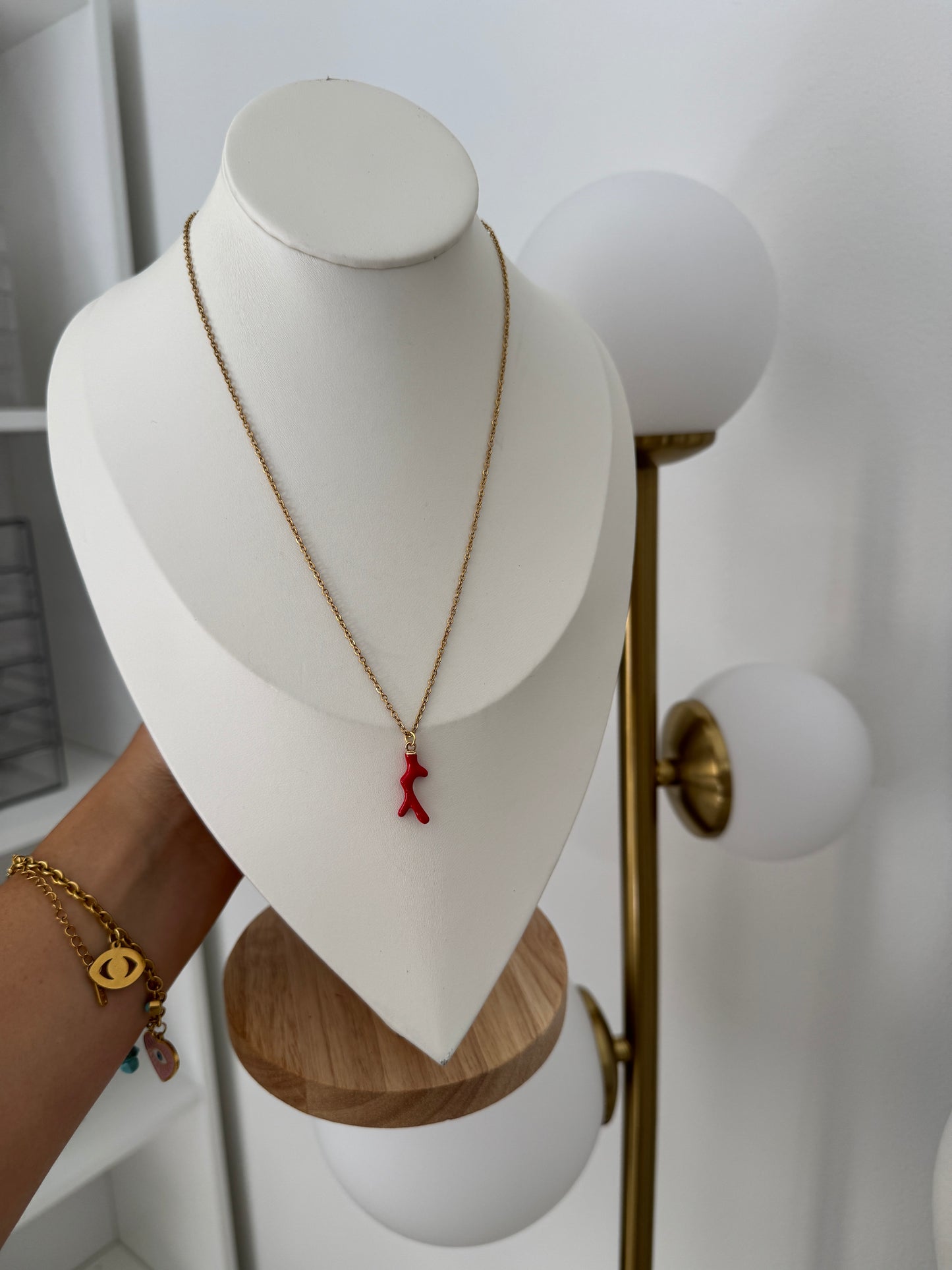 CORAL CHARM NECKLACE