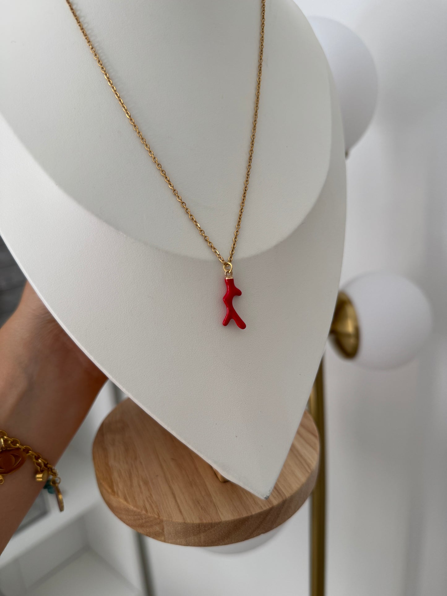 CORAL CHARM NECKLACE