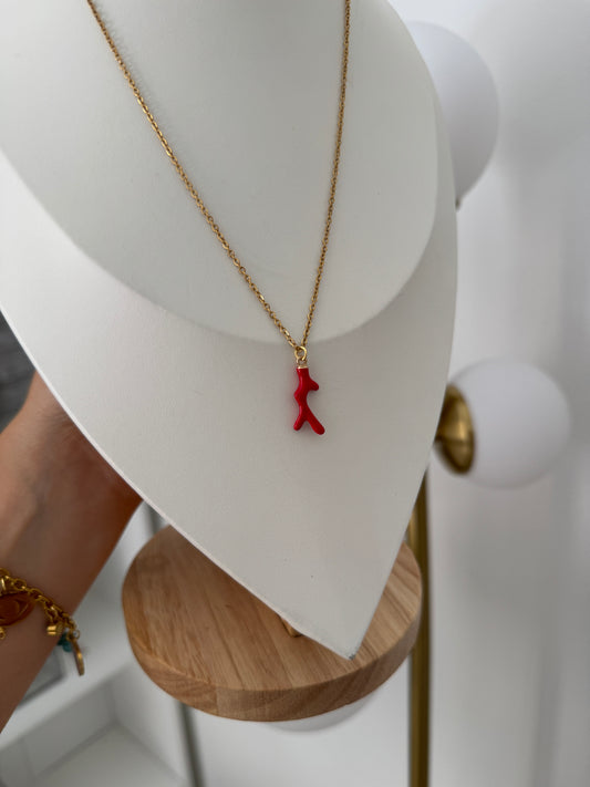 CORAL CHARM NECKLACE