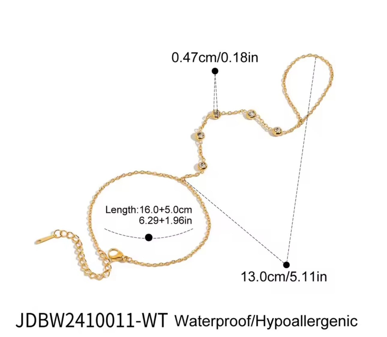 CADENAS DE MANO CON TIARA