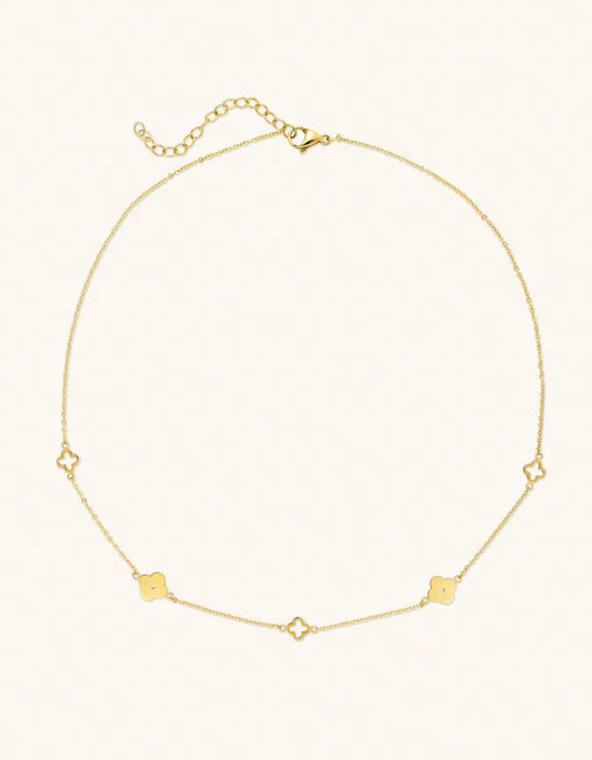 CLOVER NECKLACE & BRACELET SET