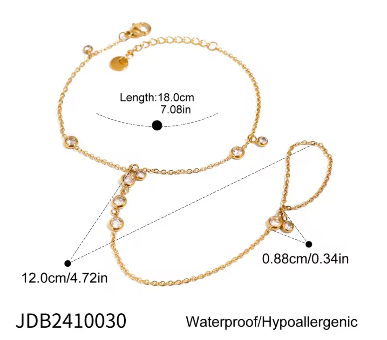 CADENAS DE MANO CON TIARA