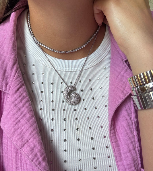 Collar de plata gruesa