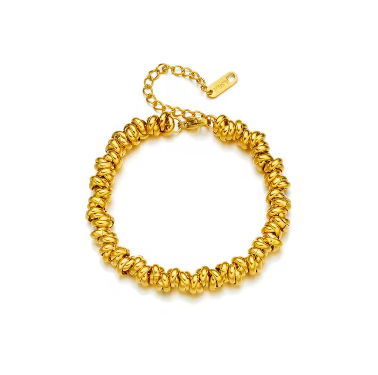 PULSERA DE PEPITAS DE ORO GRUESA