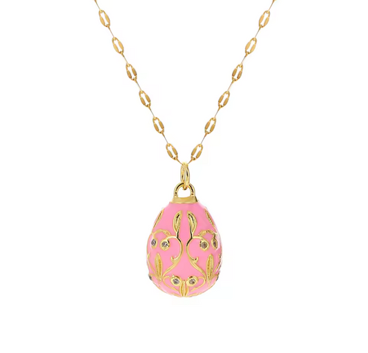 LUCKY EGG CHARM NECKLACE PINK