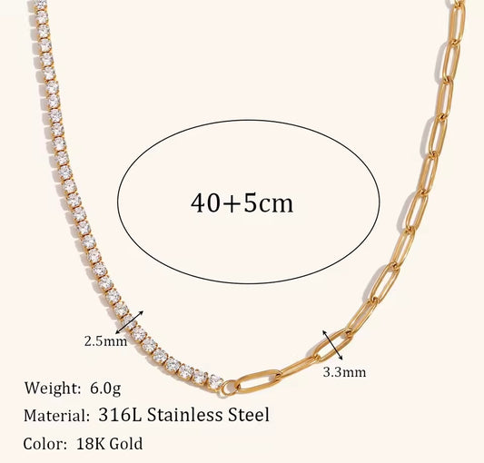 ZERAPHINA TENNIS SET - Gold Filled