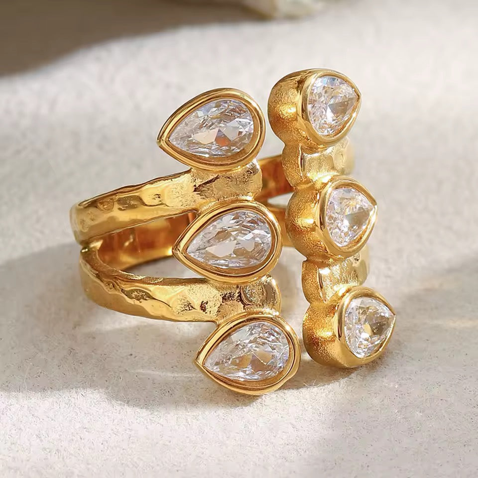 OPALINE RING- Gold filled