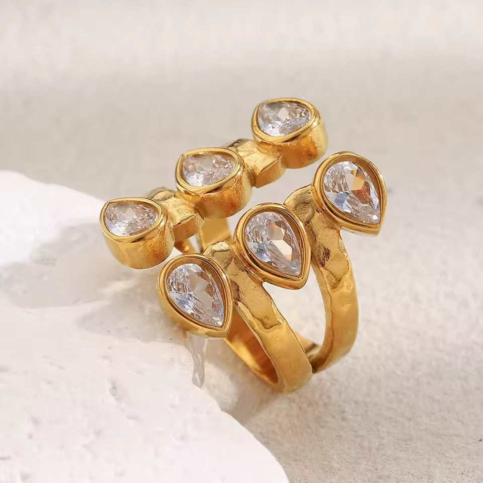 OPALINE RING- Gold filled